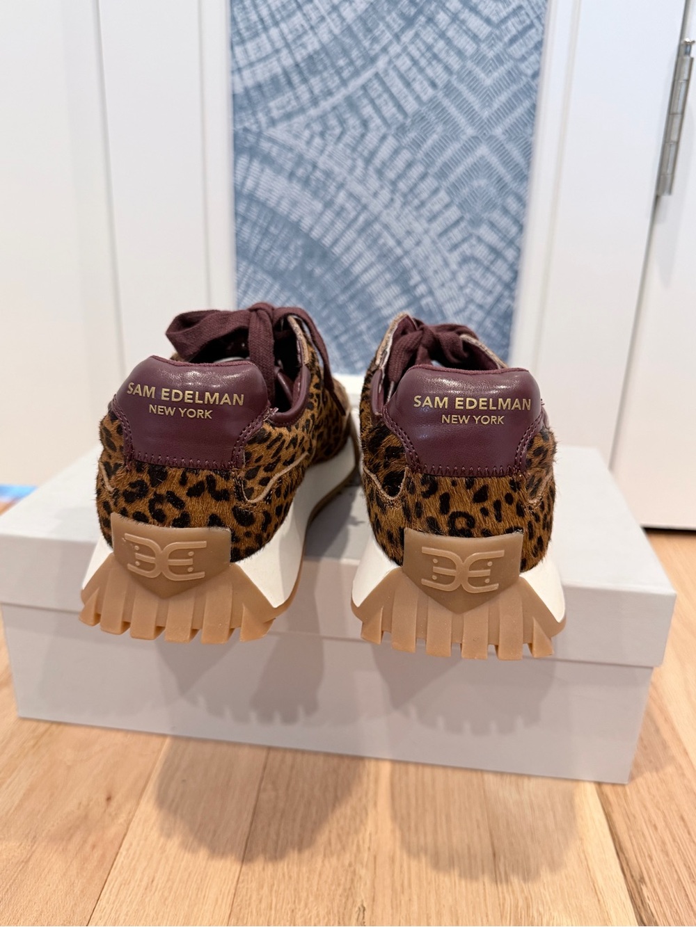 🆕 Sam Edelman Langley Leopard Sneakers sz. 9.5 - Picture 5 of 7